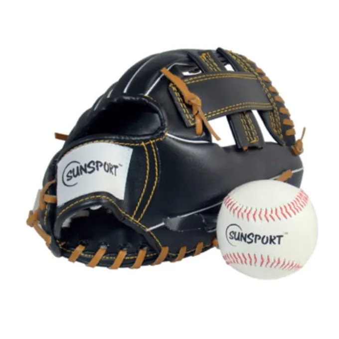 Baseballhanske & baseball Ø7 cm