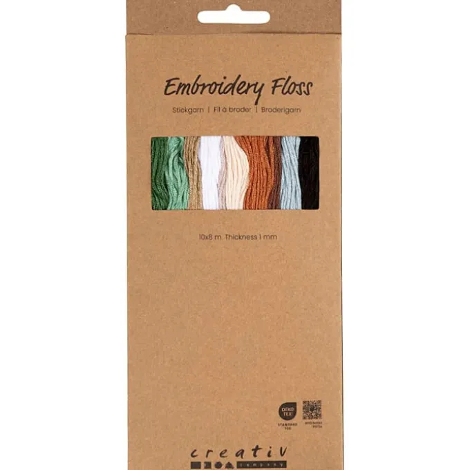 Brodergarn - Naturfarget, 10 x 8 meter