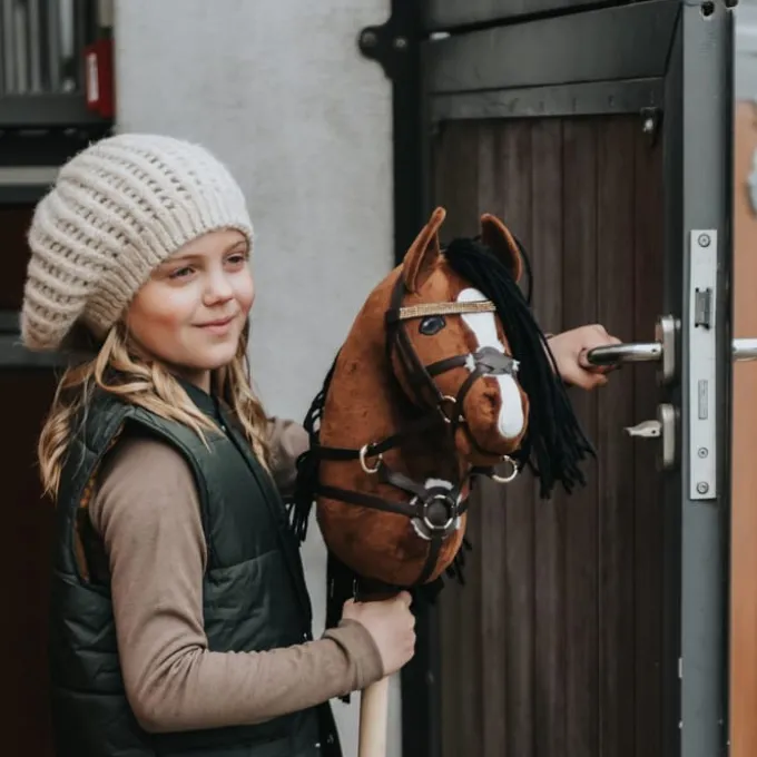 Cheval Roi tilbehør - Tøyle, svart/pink rhinsten