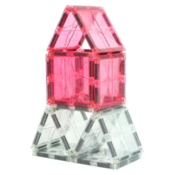 Cleverclixx | Glitter gjennomsiktig/rosa, 16 stk.
