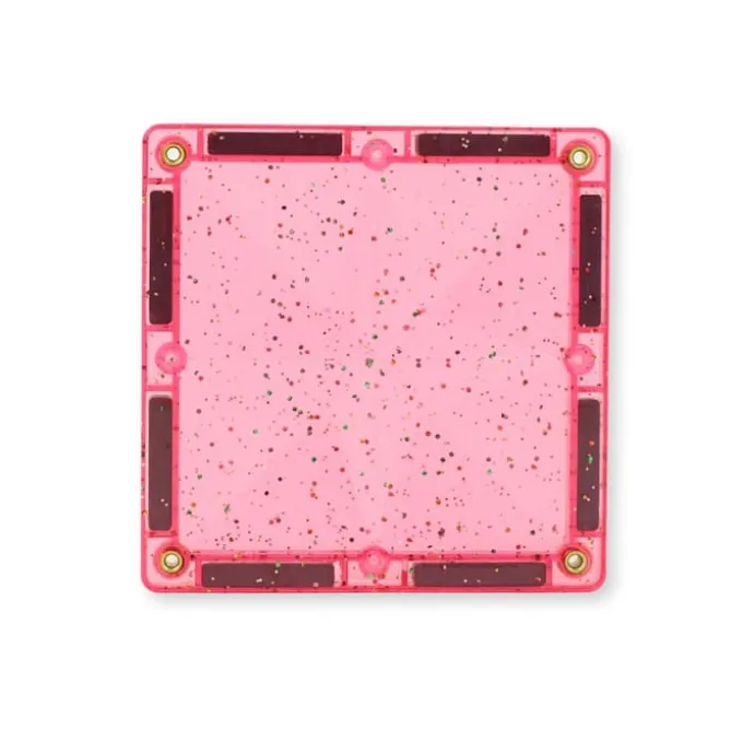 Cleverclixx | Glitter gjennomsiktig/rosa, 16 stk.