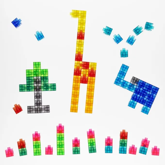 Cubes 2 cm - Transparent, 100 stk