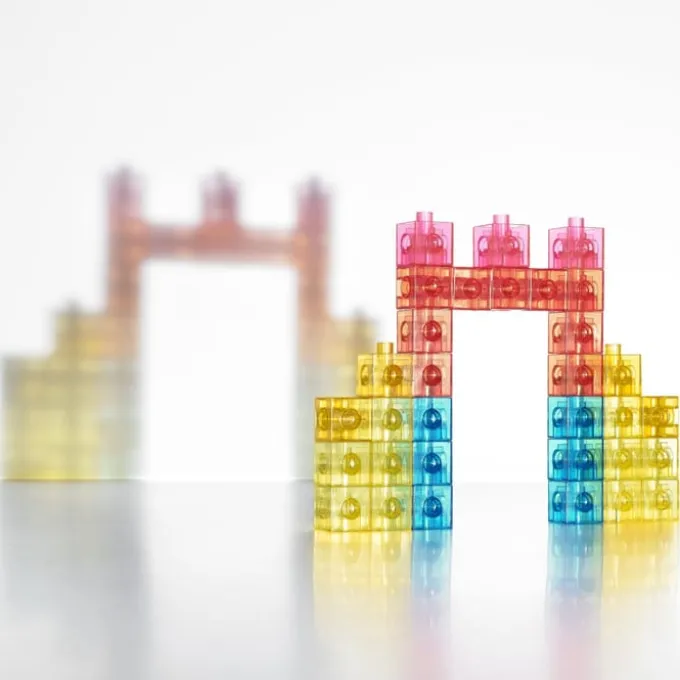 Cubes 2 cm - Transparent, 100 stk