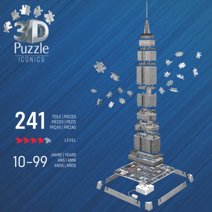 3D LED-puslespill med 216 brikker - Empire State