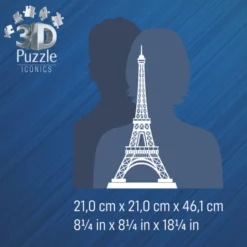 3D LED-puslespill med 216 brikker - Eiffeltårnet