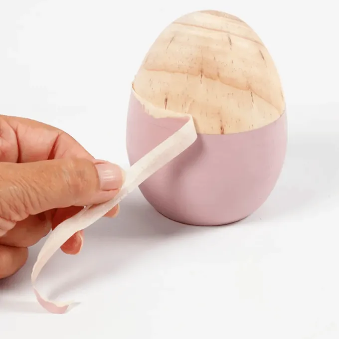 Egg i tre - H: 8 cm, 1 stk