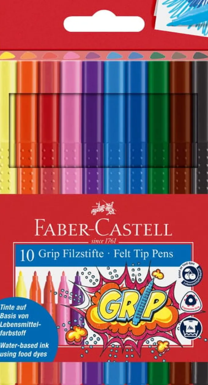 Faber Castell Tusjer Grip 10 stk.