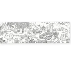 Fargeleggingsplakat 1,5 meter - Hageliv