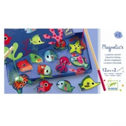 Fiskespill, magnetisk - Fargede fisk