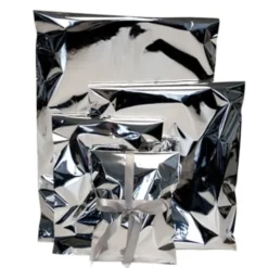 Gavepose 25x38 cm - Sølv cellofan