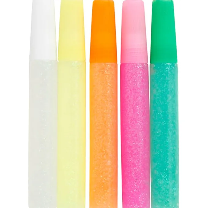 Glitterlim 10 ml. - Pastellfarger, 5 stk