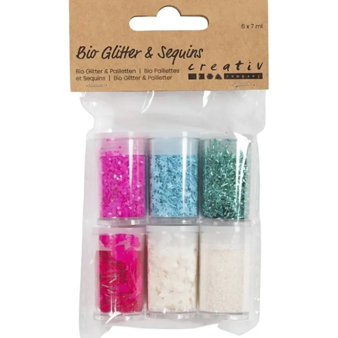 Glitter & paljetter – Pastell, 6 x 7 ml