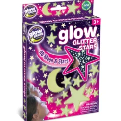 Glow - Stjerner m. glitter, 40 deler