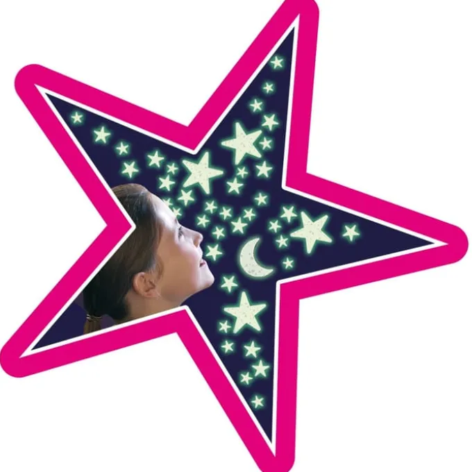 Glow - Stjerner m. glitter, 40 deler