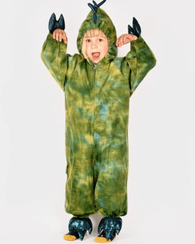 Grønn dinosaur, str. 3-4 år