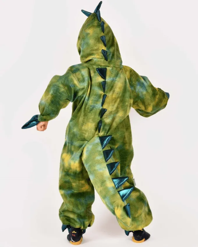 Grønn dinosaur, str. 3-4 år