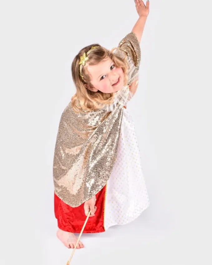 Gullkappe, stav, hårbånd, str. 3-8 år