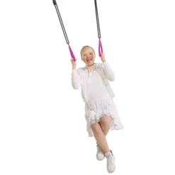 Gymringer i plast - Rosa (svart tau)