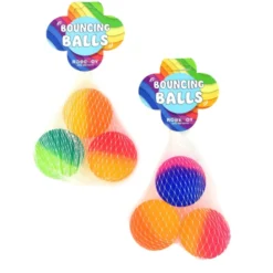 Hoppeballer Ø 4 cm - Neon, 3 stk