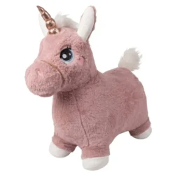 Hoppeenhjørning (plysj) - Rosa