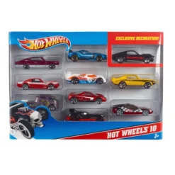 Hot Wheels-biler (assortert), 10 deler