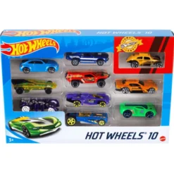 Hot Wheels-biler (assortert), 10 deler