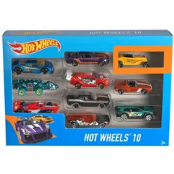 Hot Wheels-biler (assortert), 10 deler