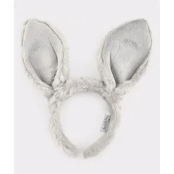 Hårbøyle med kaninører - Grå
