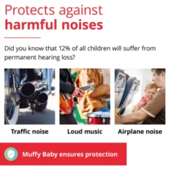 Hørselsvern Muffy Baby 1-3 år - Rosa