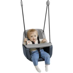 3-i-1 babyhuske - Antrasitt (svart tau)