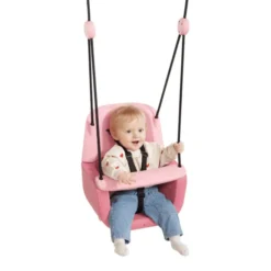 3-i-1 babyhuske - Rosa (svart tau)