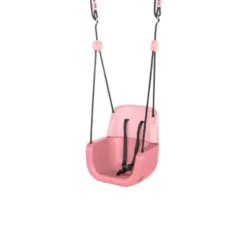 3-i-1 babyhuske - Rosa (svart tau)