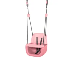 3-i-1 babyhuske - Rosa (svart tau)