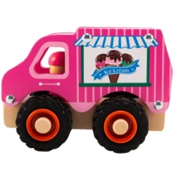 Isbil med gummihjul - H: 9 cm