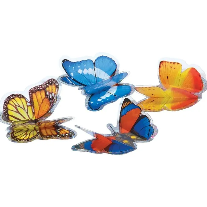 Klistremerker 3D - Sommerfugler, 1 ark