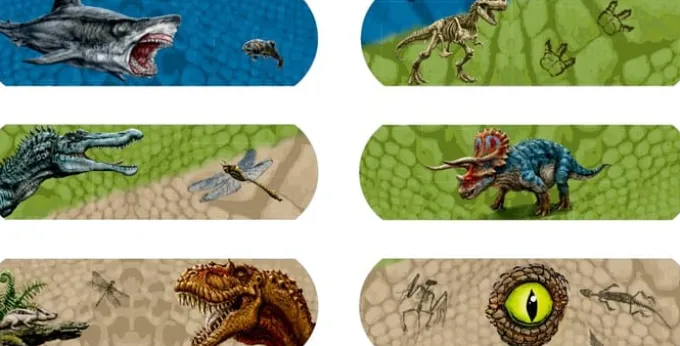 Kompetanseplaster - Dinosaurer, 10 stk