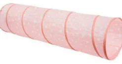 Krabbetunnel med stjerner, rosa