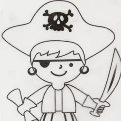 Krympeplast m. motiver - Pirater, 4 ark