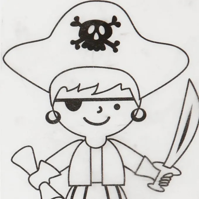 Krympeplast m. motiver - Pirater, 4 ark