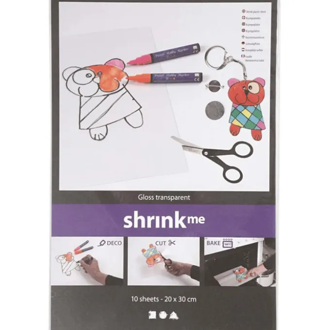 Krympeplast transparent blank - 20x30 cm, 10 ark