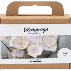 Lag decoupage muslinger, 3 stk.