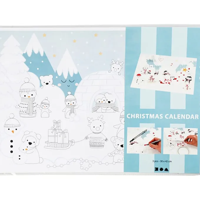 Lag selv julekalender (inkl. motiv), 3 stk