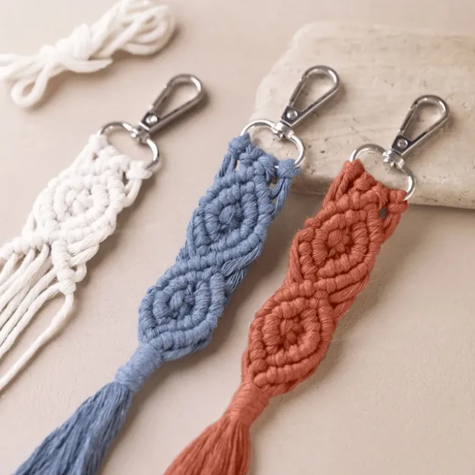 Macramé sett mini - Nøkkelring