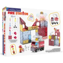 Magna-Tiles | Brannstasjon m. lyd og lys, 50 deler