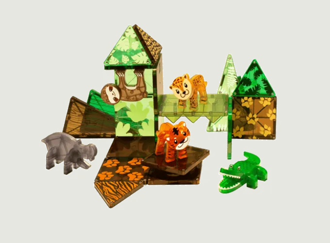 Magna-Tiles | Jungeldyr, 25 stk