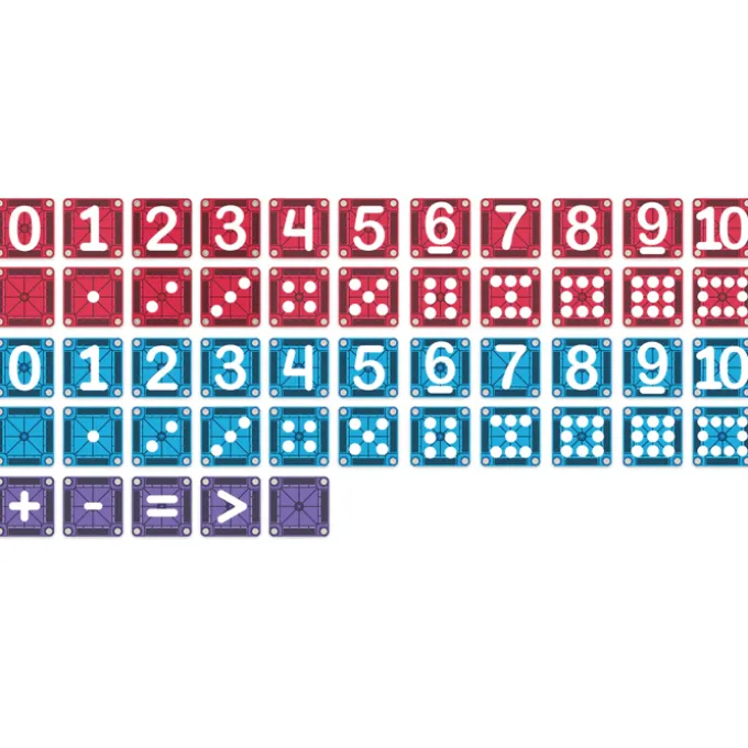 Magna-Tiles | microMAGS Learn Numbers, 56 stk.