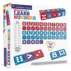 Magna-Tiles | microMAGS Learn Numbers, 56 stk.