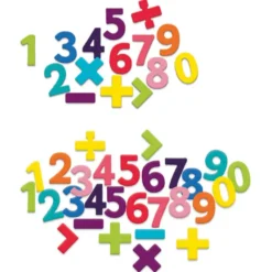 Magnetiske tall og symboler i tre, 58 deler