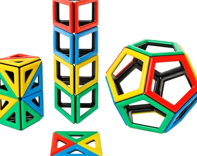 MAG Polydron | Set m. ekstra figurer | 48 deler