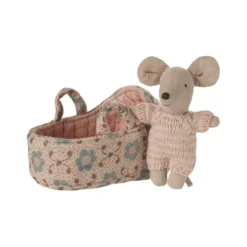 Maileg babymus i babylift - Rosa